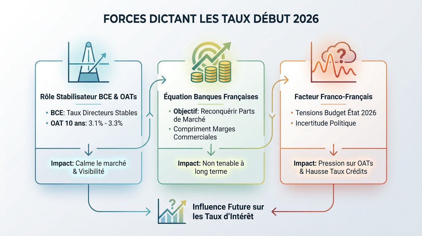 Analyse des facteurs influençant les taux immobiliers et l'OAT en janvier 2026