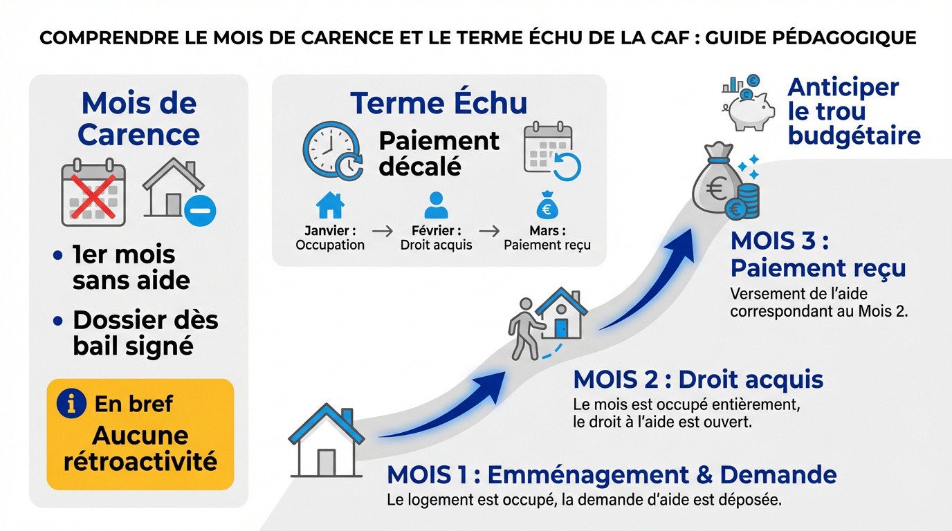 Calendrier de versement de l'APL et mois de carence