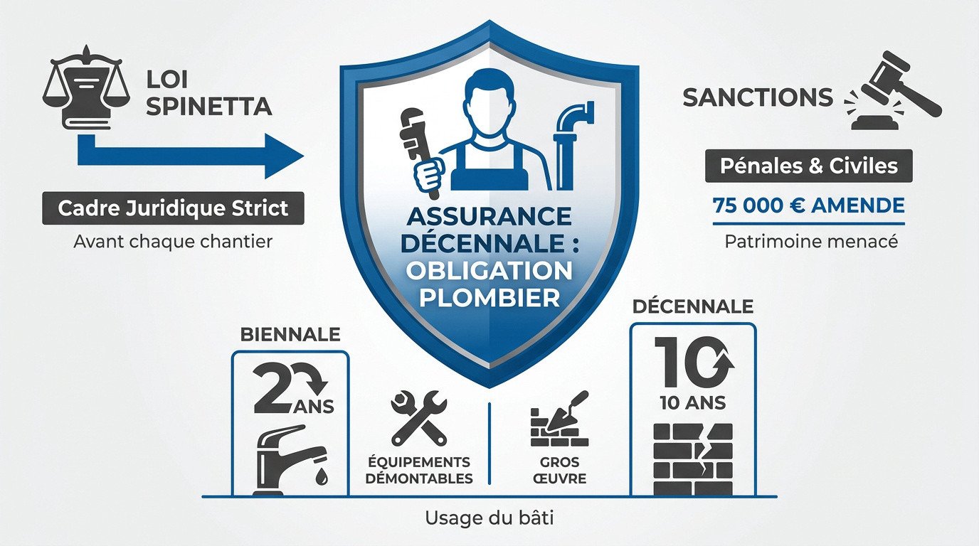 Obligations et sanctions de l'assurance décennale pour les plombiers