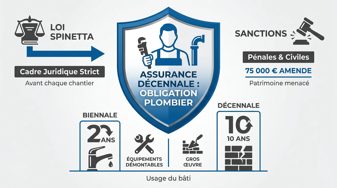 Obligations et sanctions de l'assurance décennale pour les plombiers