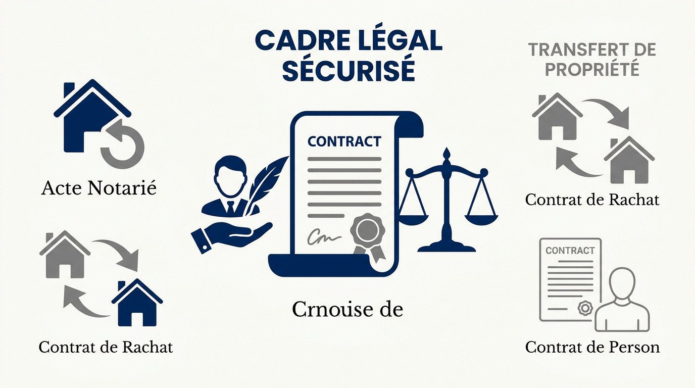 Signature d'un acte notarié pour une vente à réméré sécurisée