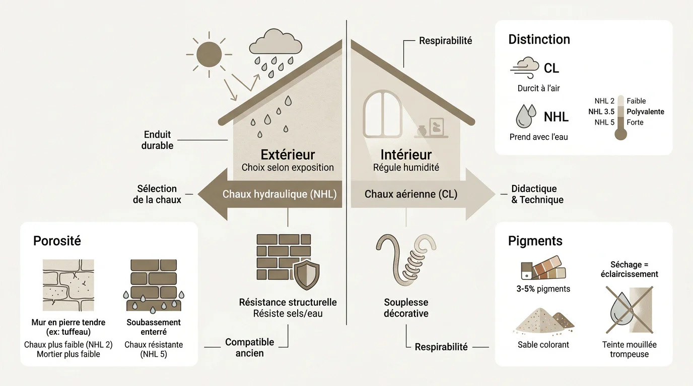 Application d'un enduit à la chaux naturelle sur un mur en pierre