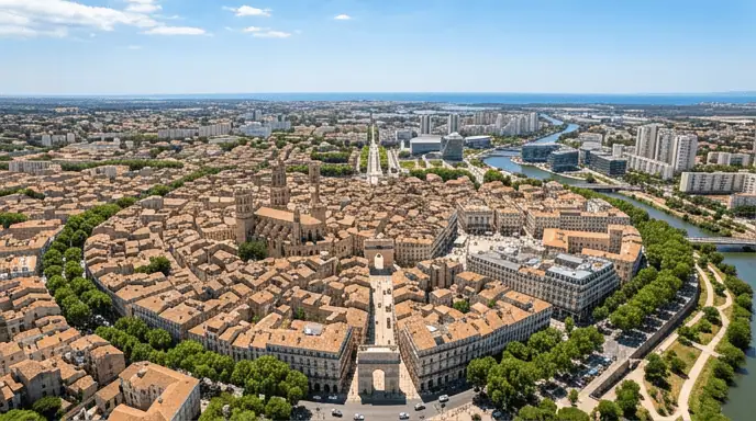 acheter un bien immobilier à Montpellier quartiers vue aérienne