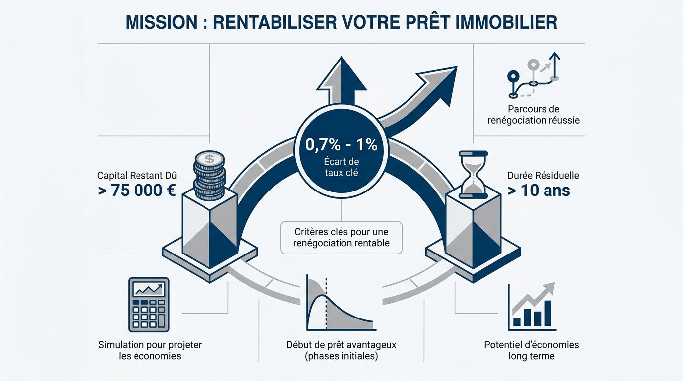 Analyse de la rentabilité d'une renégociation de crédit immobilier