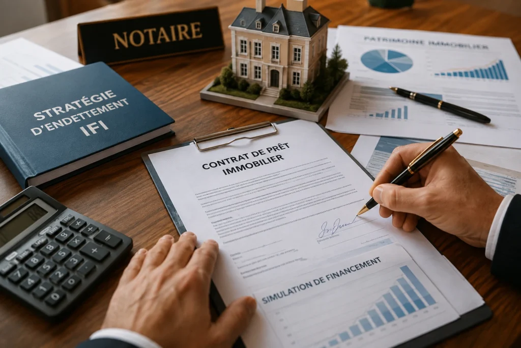 dettes déductibles IFI emprunt immobilier optimisation assiette taxable