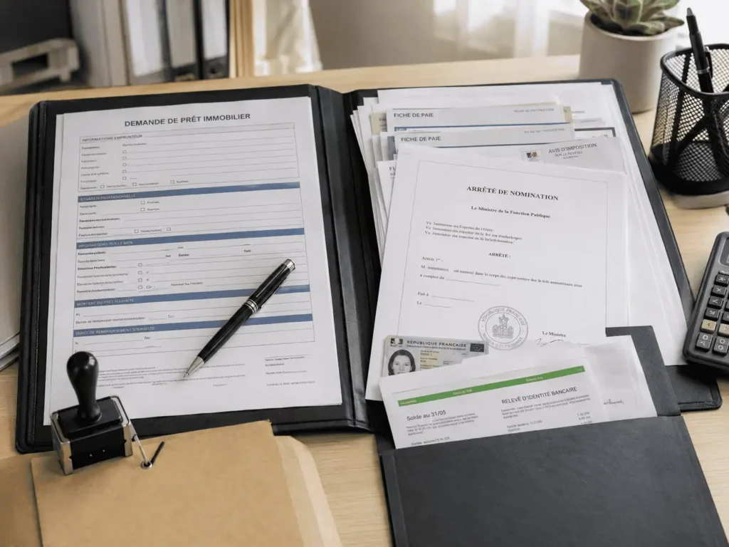 dossier prêt immobilier fonctionnaire arrêté nomination documents