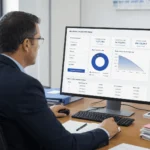 simulation prêt immobilier fonctionnaire sur ordinateur bureau