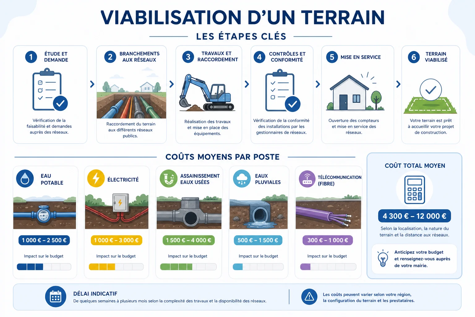 coût viabilisation comment rendre son terrain constructible