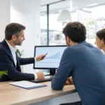 Simulation prêt relais calcul avec conseiller bancaire et couple
